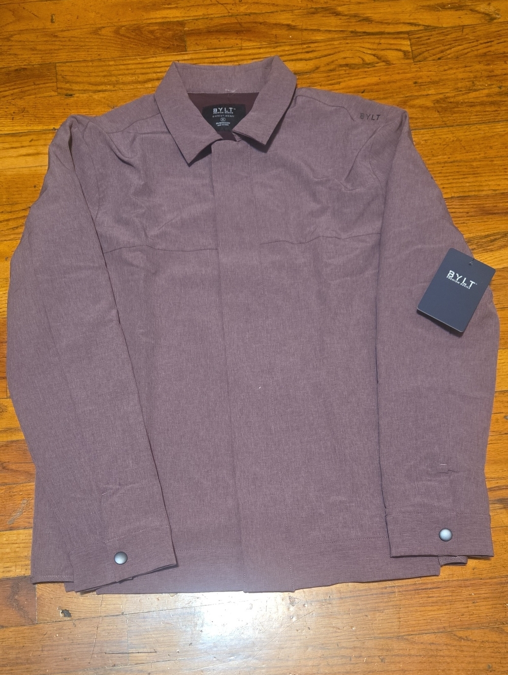 NEW BYLT Premium Basics Heather Maroon Red Performance District Jacket- MediuM